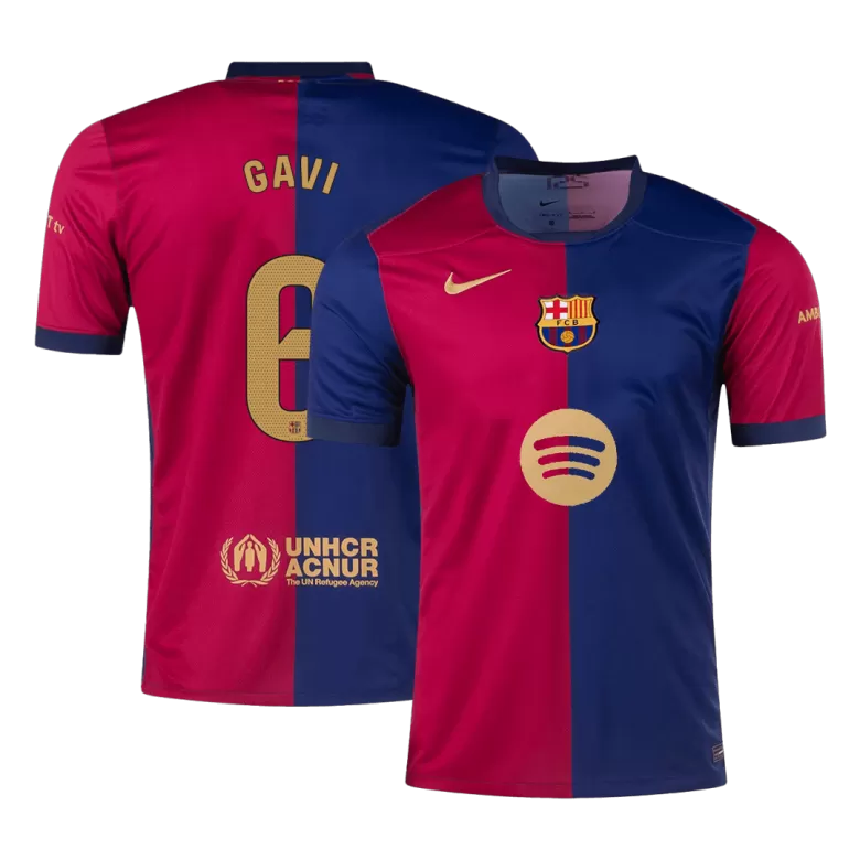 Barcelona GAVI #6 2024-25 Jersey Home Edition - Spotify Logo Only