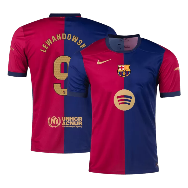 Barcelona LEWANDOWSKI #9 2024-25 Jersey Home Edition- Spotify Logo Only