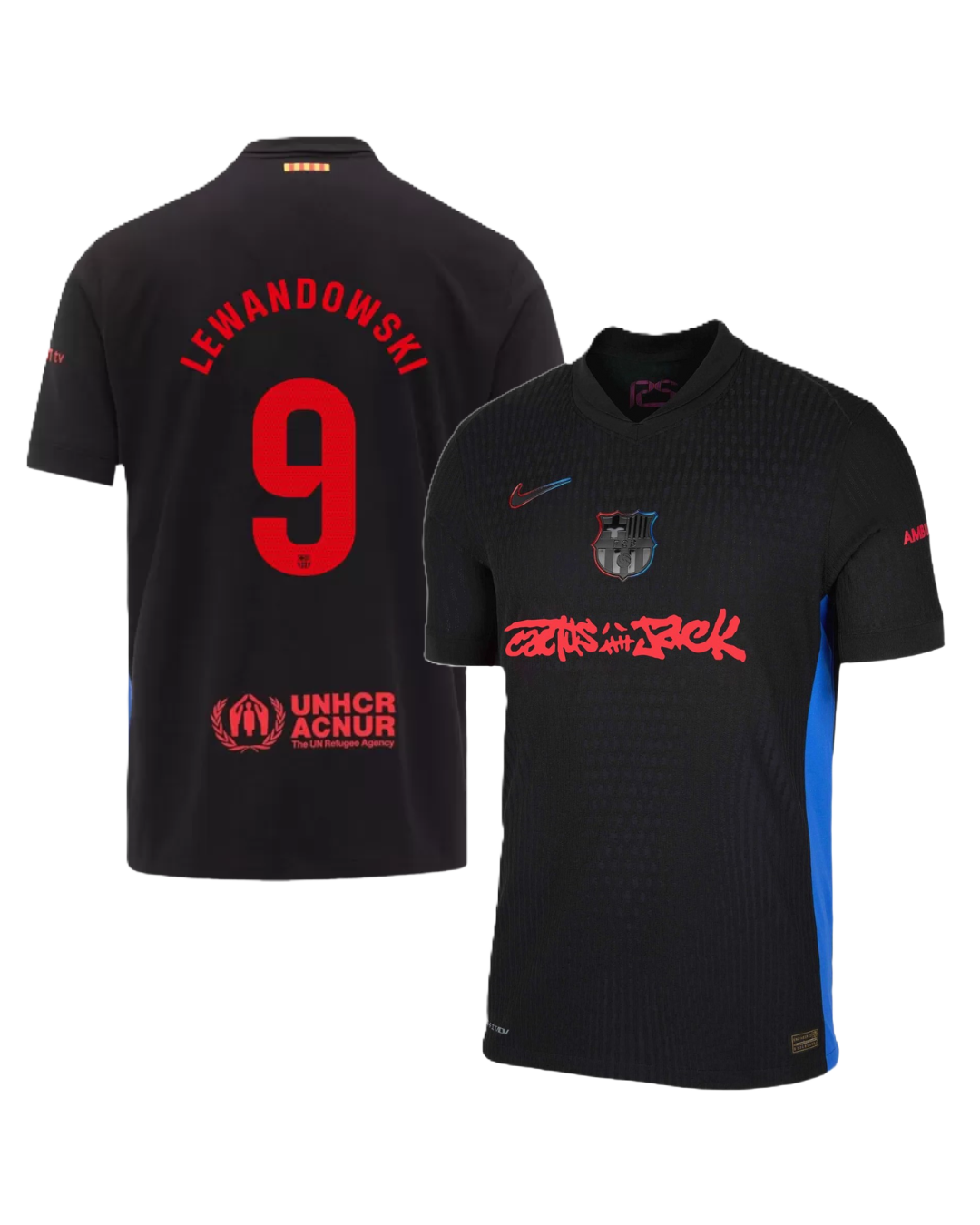 Barcelona LEWANDOWSKI #9 2024-25 Jersey Away Edition- TRAVIS SCOTT