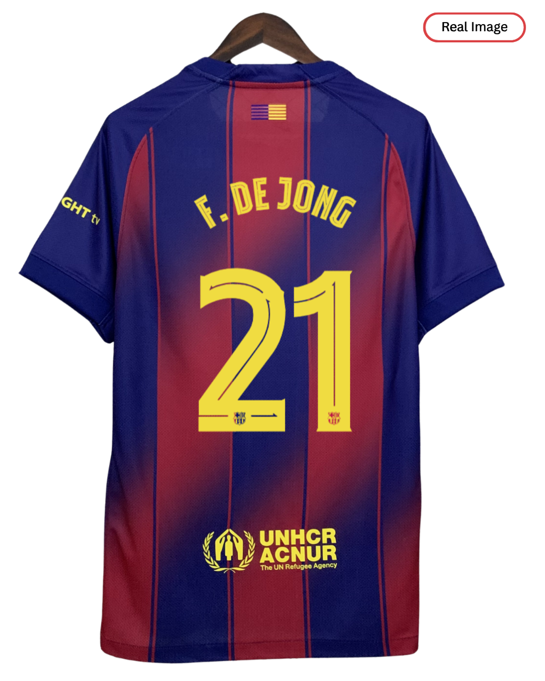 Barcelona F. DE JONG #21 2025/26 Jersey Home Edition - Spotify Logo Only