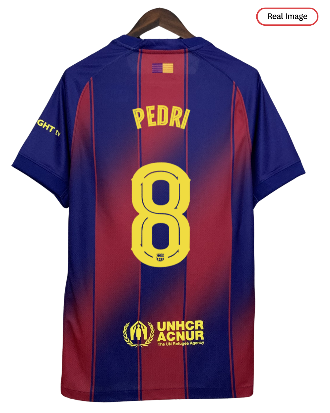 Barcelona PEDRI #8 2025/26 Jersey Home Edition - Spotify Logo Only