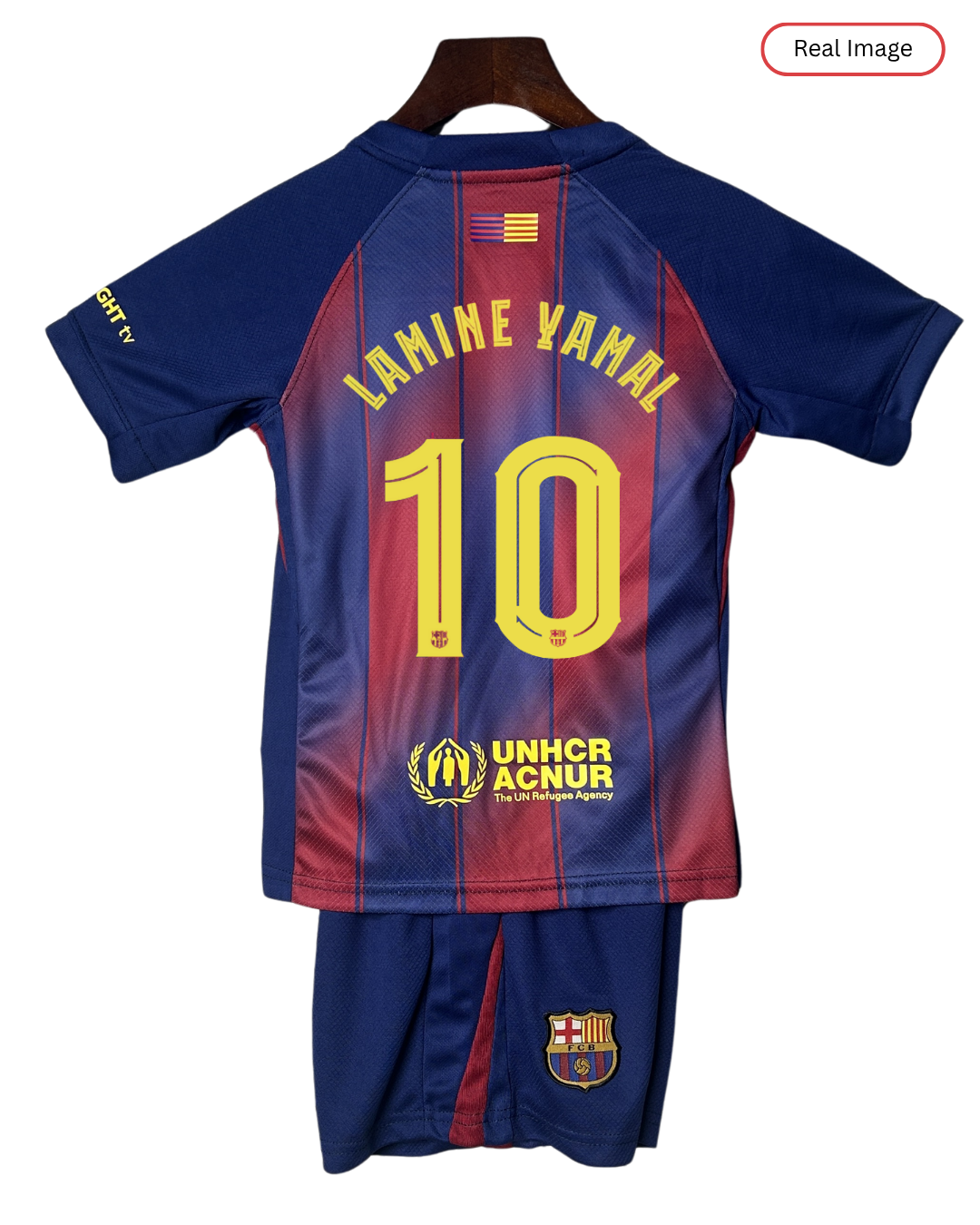 Kids Barcelona LAMINE YAMAL #10 2025/26 Home Edition Spotify Logo only - Kit