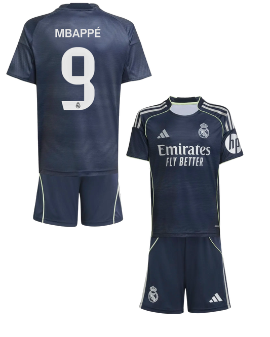 Kids Real Madrid MBAPPE #9 2025/26 Away Edition - Kit