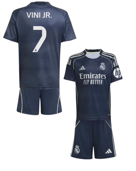 Kids Real Madrid VINI JR. #7 2025/26 Away Edition - Kit
