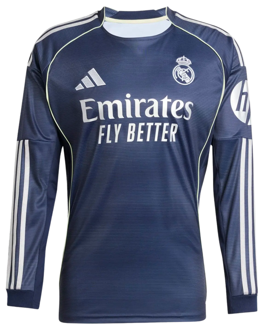 Real Madrid 2025/26 Long Sleeve Jersey Away Edition