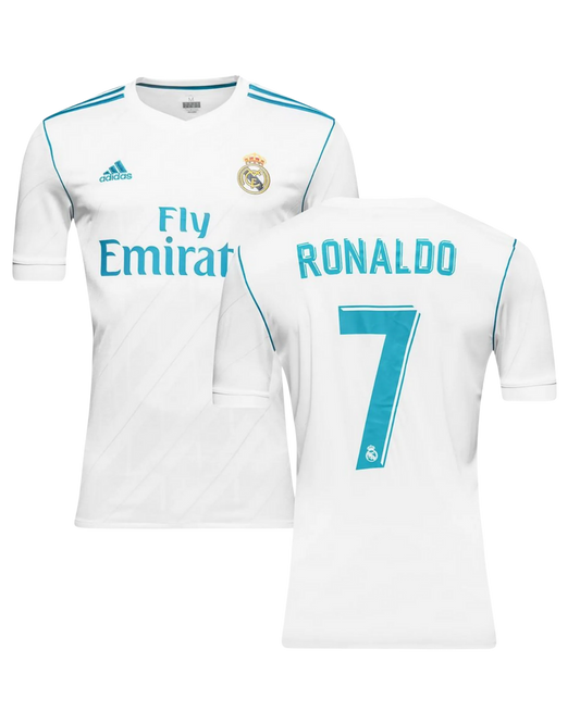 Real Madrid RONALDO #7 2017/18 Jersey Home Edition - Retro