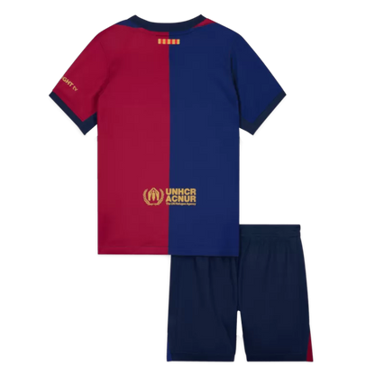 Kids Barcelona 2024/25 Home Edition Spotify Logo and Text - Kit