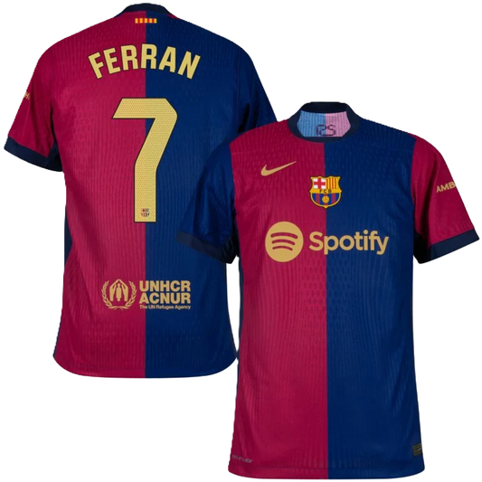 Barcelona FERRAN #7 2024-25 Jersey Home Edition- Spotify Full Logo