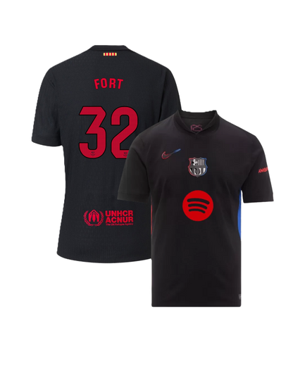 Barcelona H. Fort #32 2024-25 Jersey Away Edition - Spotify Logo Only