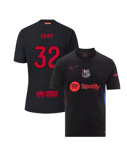 Barcelona H. Fort #32 2024-25 Jersey Away Edition - Spotify Logo Only