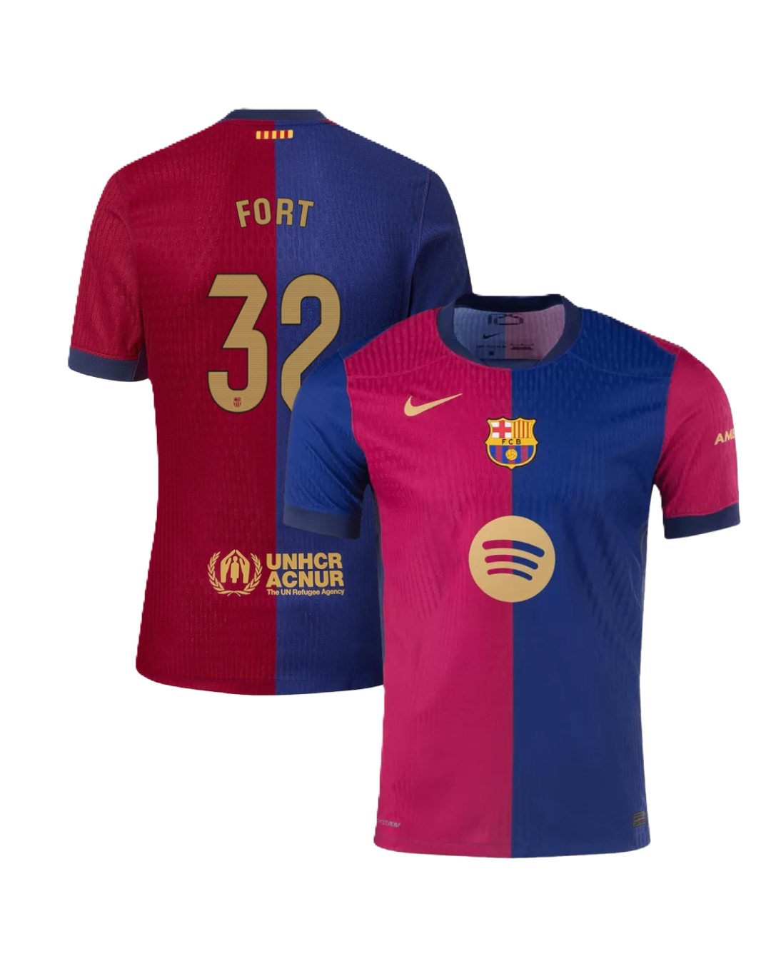 Barcelona H. Fort #32 2024-25 Jersey Home Edition - Spotify Logo Only