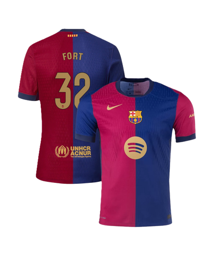 Barcelona H. Fort #32 2024-25 Jersey Home Edition - Spotify Logo Only