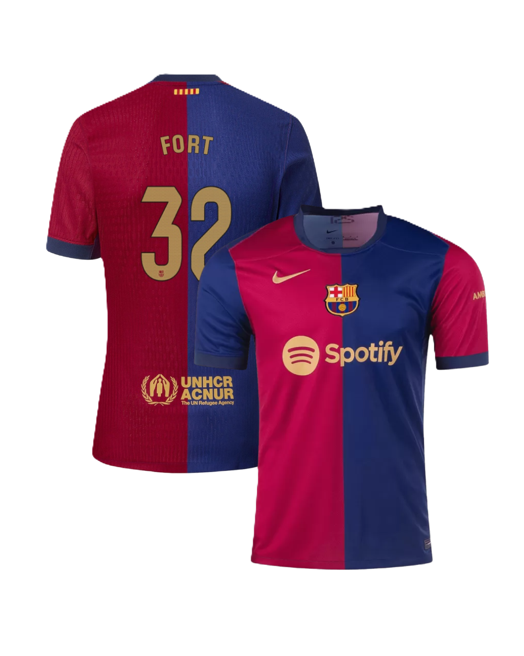 Barcelona H. Fort #32 2024-25 Jersey Home Edition - Spotify Logo Only