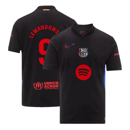 Barcelona LEWANDOWSKI #9 2024/25 Jersey Away Edition - Spotify Logo Only