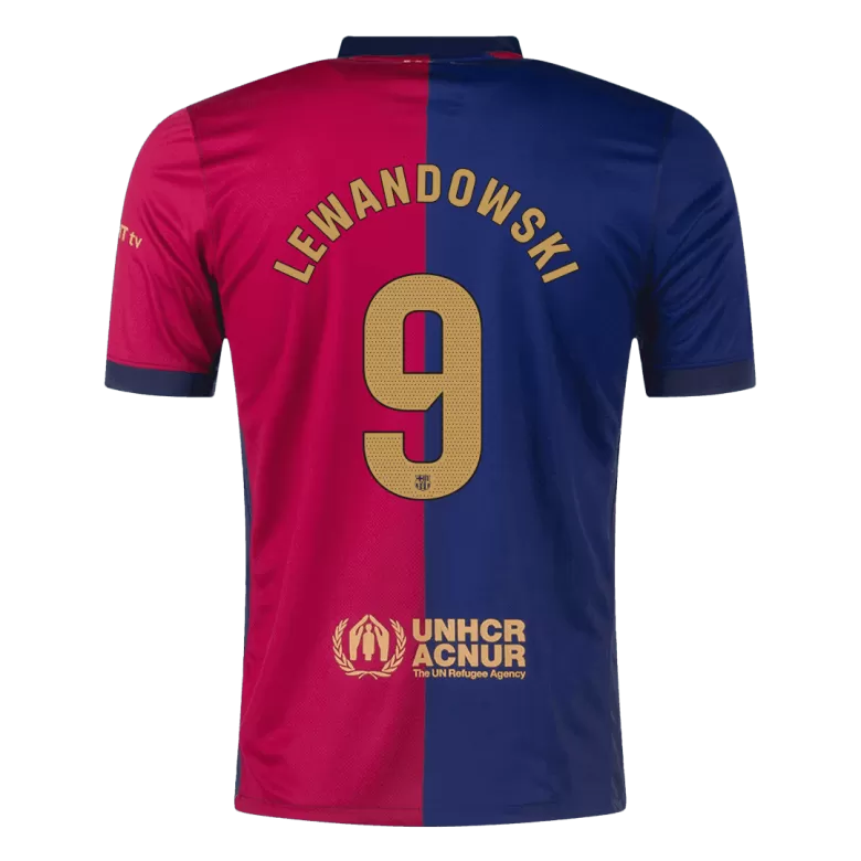 Barcelona LEWANDOWSKI #9 2024-25 Jersey Home Edition - Spotify Full Logo