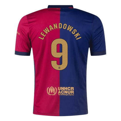 Barcelona LEWANDOWSKI #9 2024-25 Jersey Home Edition - Spotify Full Logo