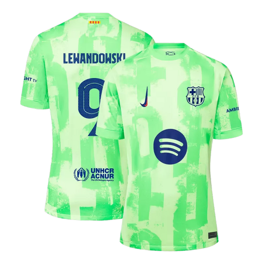 Barcelona LEWANDOWSKI #9 2024/25 Jersey Third Away Edition - Spotify Logo Only