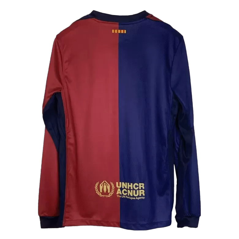 Barcelona Retro Jersey Long Sleeve Home Edition - Spotify Logo and Text