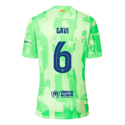 Fans Galaxy | Barcelona GAVI #6 2024/25 Jersey Third Away Edition - Spotify Logo and Text | €31.99