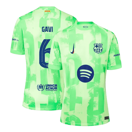 Fans Galaxy | Barcelona GAVI #6 2024/25 Jersey Third Away Edition - Spotify Logo Only | €31.99