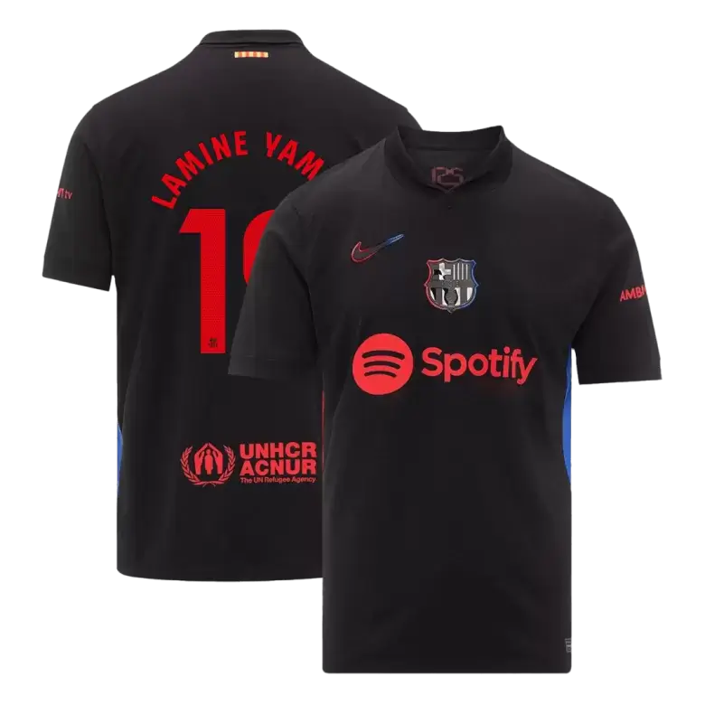 Barcelona LAMINE YAMAL #19 2024-25 Jersey Away Edition- Spotify Logo and Text