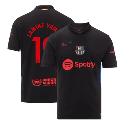 Barcelona LAMINE YAMAL #19 2024-25 Jersey Away Edition- Spotify Logo and Text
