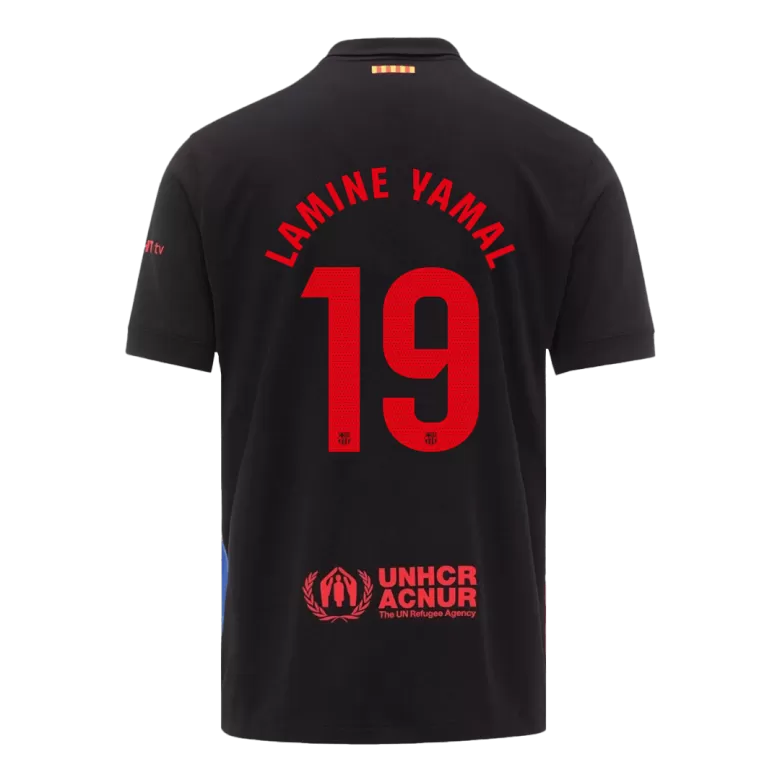 Barcelona LAMINE YAMAL #19 2024-25 Jersey Away Edition- Spotify Logo and Text