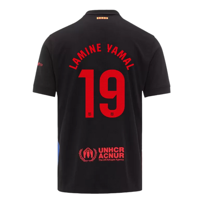 Barcelona LAMINE YAMAL #19 2024-25 Jersey Away Edition- Spotify Logo and Text