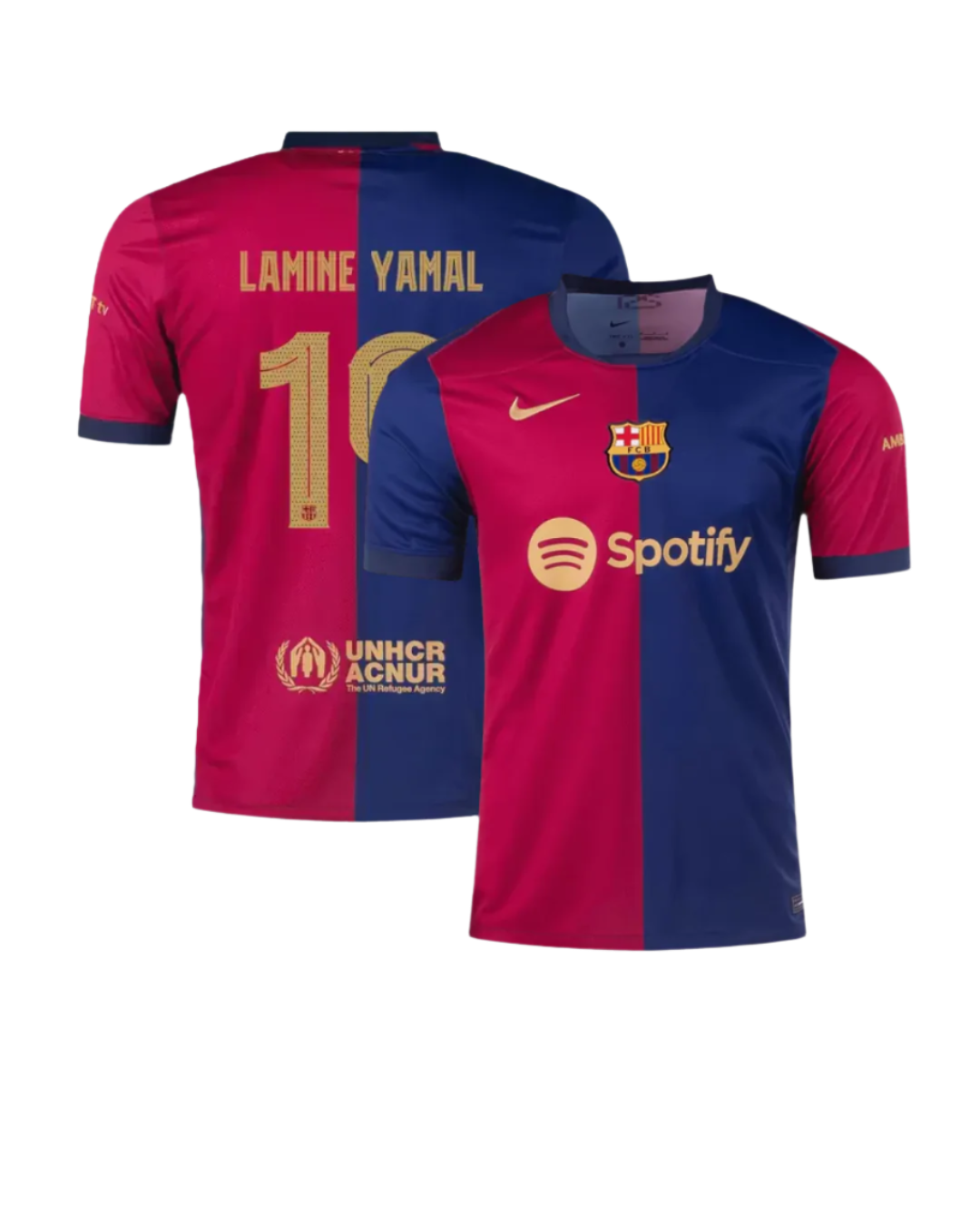 Barcelona LAMINE YAMAL #19 2024-25 Jersey Home Edition - Spotify Full Logo