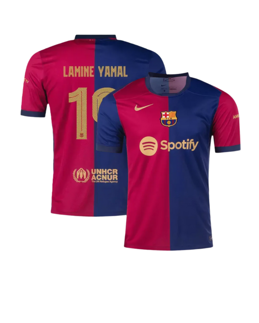 Barcelona LAMINE YAMAL #19 2024-25 Jersey Home Edition - Spotify Full Logo
