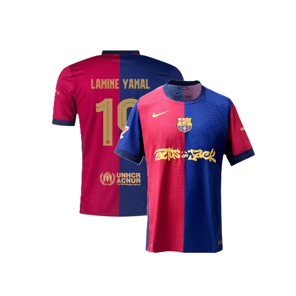 ヤマル 19 バルセロナ Travis Scott 24/25 ホーム 2XL Lamine Yamal #19 FC Barcelona x Travis Scott - Garage Room
