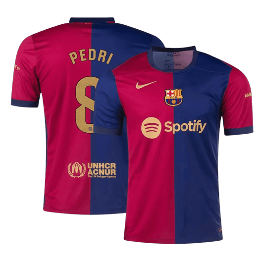 Fans Galaxy | Barcelona PEDRI #8 2024-25 Jersey Home Edition- Spotify Full Logo | €29.50