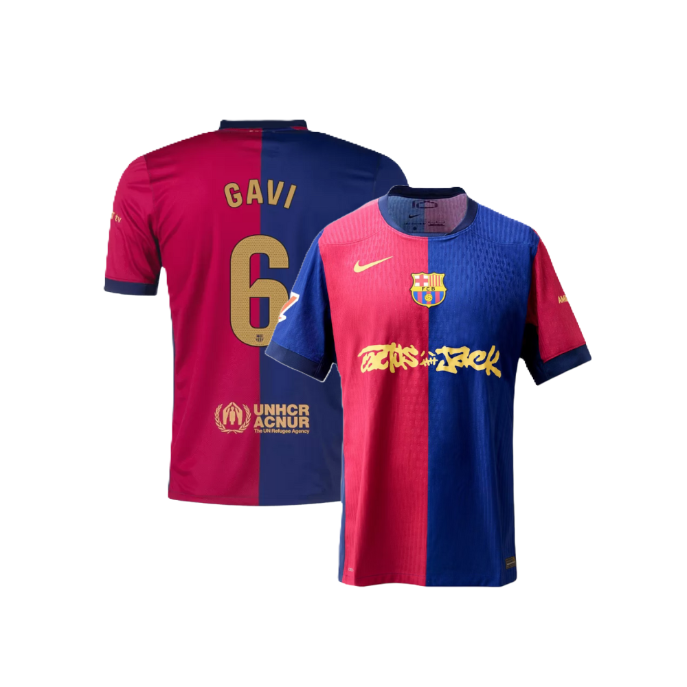 Barcelona GAVI #6 2024-25 Jersey Home Edition- TRAVIS SCOTT