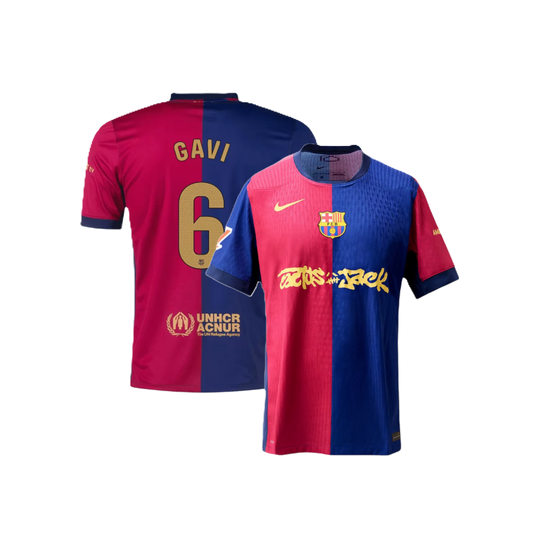 Barcelona GAVI #6 2024-25 Jersey Home Edition- TRAVIS SCOTT