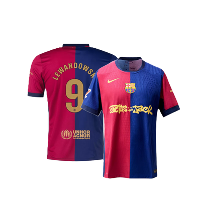 Barcelona LEWANDOWSKI #9 2024-25 Jersey Home Edition- TRAVIS SCOTT