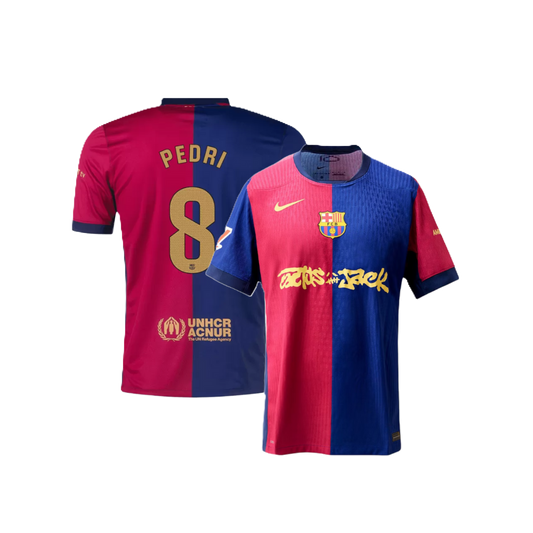 Barcelona PEDRI #8 2024-25 Jersey Home Edition- TRAVIS SCOTT