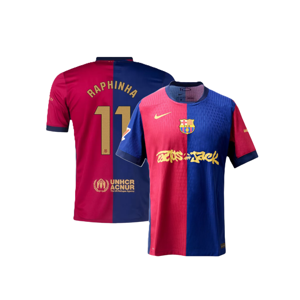 Barcelona RAPHINHA #11 2024-25 Jersey Home Edition- TRAVIS SCOTT