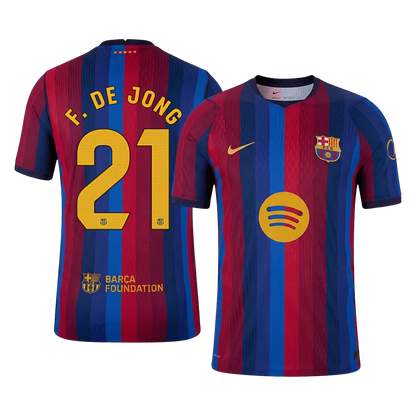 Barcelona DE JONG #21 2026/27 Home Edition Jersey