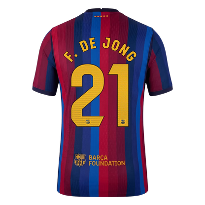 Barcelona DE JONG #21 2026/27 Home Edition Jersey