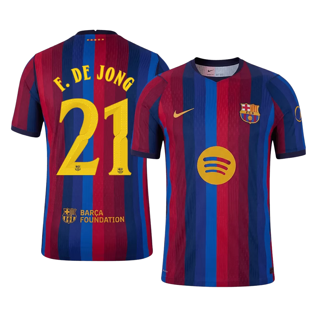 Barcelona DE JONG #21 2026/27 Home Jersey UCL Edition