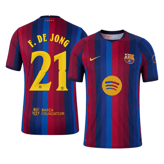 Barcelona DE JONG #21 2026/27 Home Jersey UCL Edition