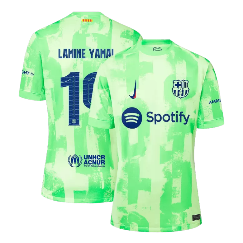 Barcelona LAMINE YAMAL #19 2024/25 Jersey Third Away Edition - Spotify Logo and Text