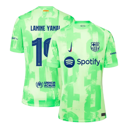 Barcelona LAMINE YAMAL #19 2024/25 Jersey Third Away Edition - Spotify Logo and Text