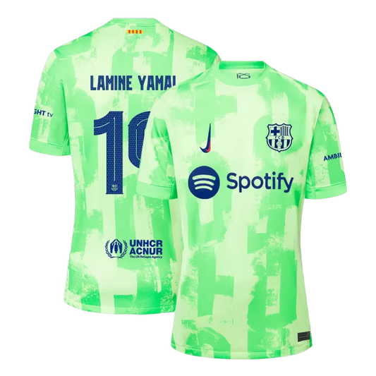 Barcelona LAMINE YAMAL #19 2024/25 Jersey Third Away Edition - Spotify Logo and Text