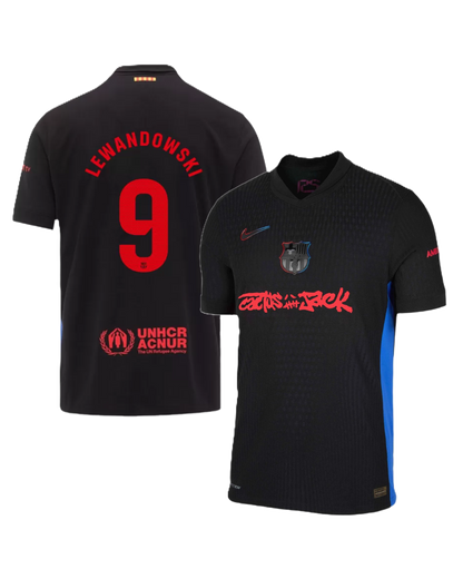 Barcelona LEWANDOWSKI #9 2024-25 Jersey Away Edition- TRAVIS SCOTT
