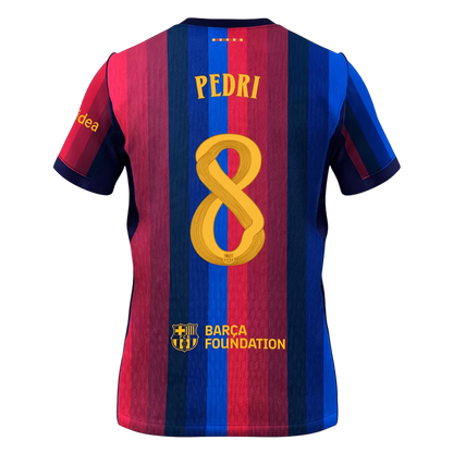 Barcelona PEDRI #8 26/27 Home Jersey UCL Edition