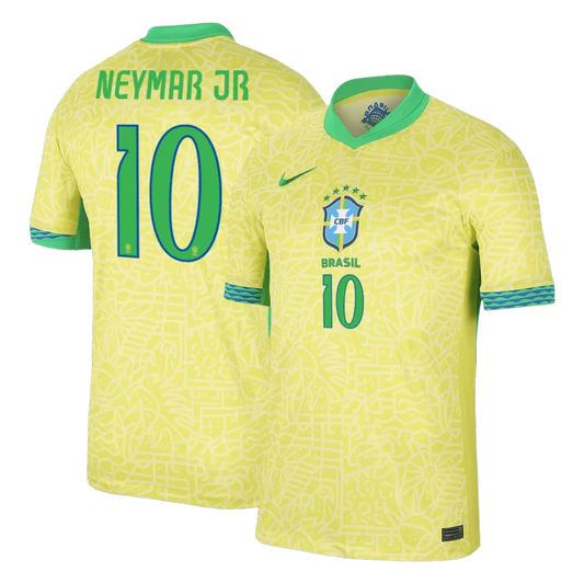 Brazil NEYMAR JR #10 2024 Jersey Home Edition