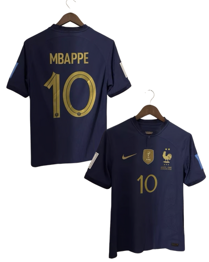 France MBAPPE #10 2022 Jersey Home Edition - World Cup Badge