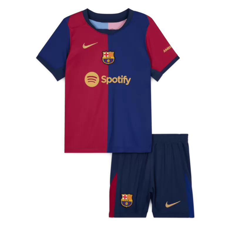 Kids Barcelona 2024/25 Home Edition Spotify Logo and Text - Kit