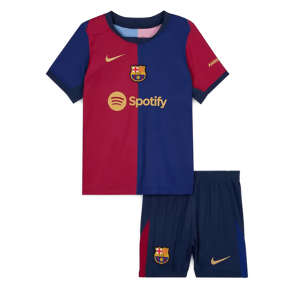 Kids Barcelona 2024/25 Home Edition Spotify Logo and Text - Kit